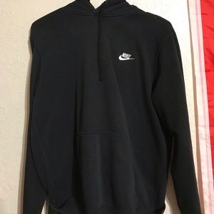 black “nike” hoodie